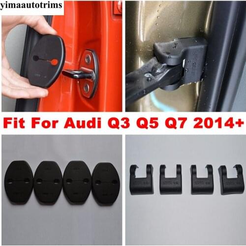 Car Accessories Door Stop Rust Waterproof / Lock Plastic Protective Cover Kit 8 Pcs Interior Fit For Audi Q3 Q5 Q7 2014 - 2020