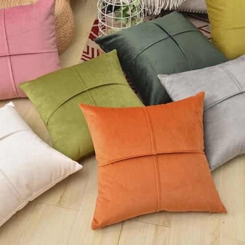 Velvet Pilllow Cover Soft Cushion Cover For Living Room Pillowcase 45*45 Decorative Pillows Nordic Home Decor