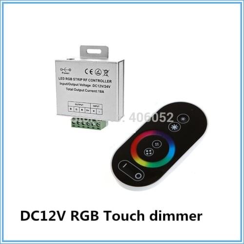 DC 12-24V Wireless LED Controller RF Touch Panel LED Dimmer For 5050 RGB LED STRIP LIGHT Modules