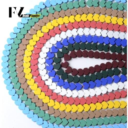 8mm Heart Shape Rubber Hematite Beads Natural Loose Spacer Stone Beads For Jewelry Making Diy Bracelet Charm Crafts Wholesale