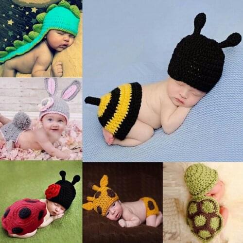 Baby Cute Photography Props Crochet Cotton Thread Animal Newborn Photo Costume Unisex Clothing Accessories