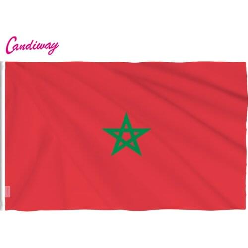 KINGDOM OF MOROCCO NATIONAL FLAG BANNER Indoor Outdoor 3*5FeeT Hanging Office/parade/Festival/Home Decoration New fashion
