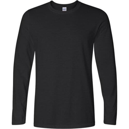 T shirt Men Classic Long Sleeve O-Neck Mens T-shirt Casual Cotton Tees Tops Mens Fitness tshirt Plus Size XXL Sweatshirts Homme