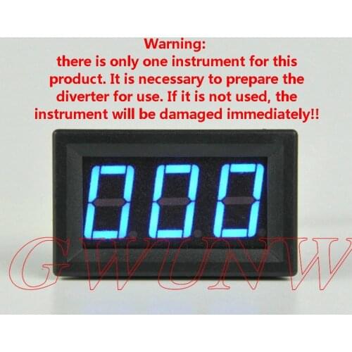 GWUNW BY356A 20A-500A digit ammeter Current Panel Meter 0.56 inch 3 bit LED [****Must have a shunt to use****]