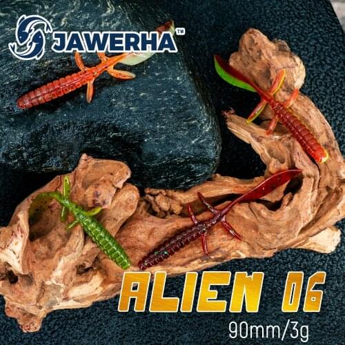 JAWERHA Larva Soft Fishing Lures Jig Silicone Artificial Lures Silicone Wobblers For Pike Swimbait Jigging Plastic Baits Worm