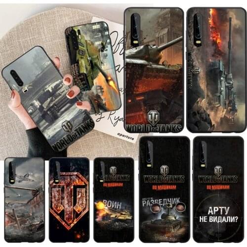 PENGHUWAN world of tanks cell Soft Silicone Black Phone Case for Huawei P30 P20 Mate 20 Pro Lite Smart Y9 prime 2019