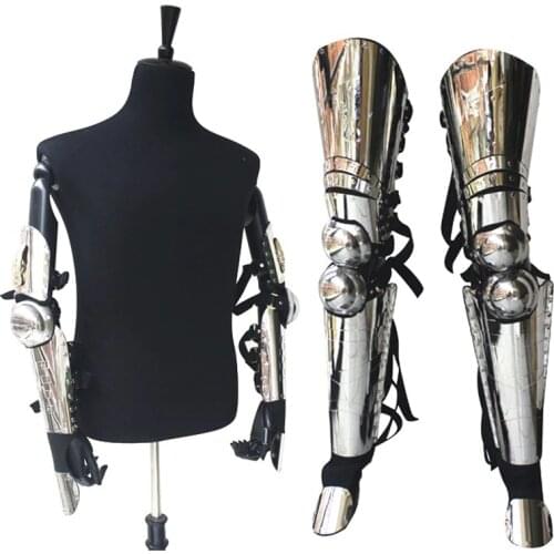 Punk Metal Silver Handmade MJ Michael Jackson Exactly Same History Concert Armor Custume Set