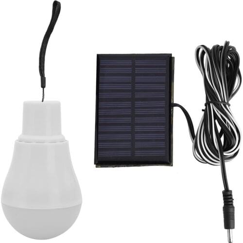 Portable LED 110lm Sensor Bulb Light Solar Powered Energy Night Light Auto On/Off Smart Emergency Outdoor Camping Tent Lighting