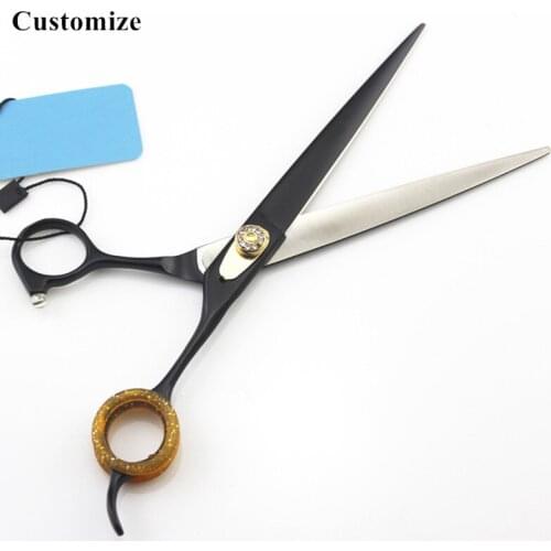 Customize professional japan 7'' black Pet dog grooming hair scissors Cutting barber dog grooming shears hairdressing scissors