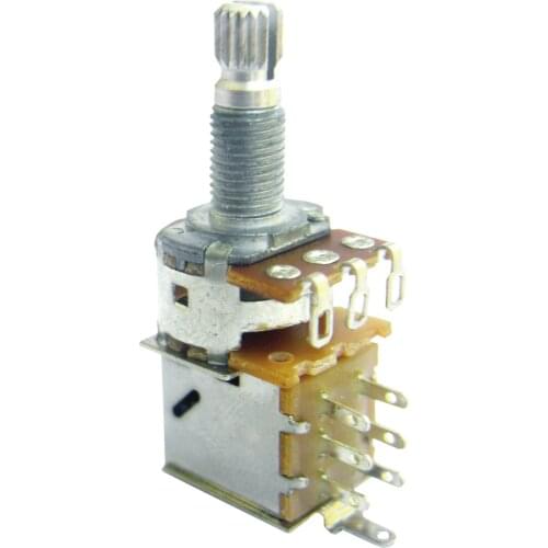 Push Pull Audio 10K 25K 50K 100K 250K 500K with Central Click Switch DPDT POTENTIOMETER