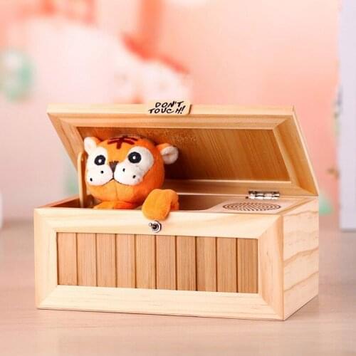 3 Size Boring Box Childrens New Funny Mini Tiger Doll Boring Box Toy Talking Box Vibrato Creative Surprise Toy For Kids Adults