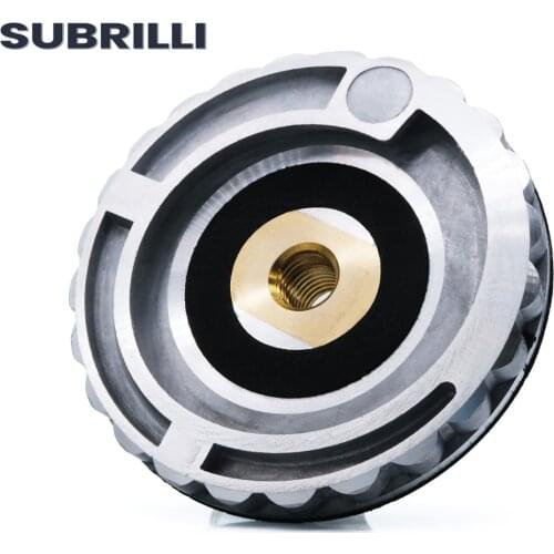 SUBRILLI 4 Inch Snail Lock Backer Pad 100mm Aluminum Rubber Adapter Backing Pad For Diamond Edge Polishing Pad Holder M14 Thread