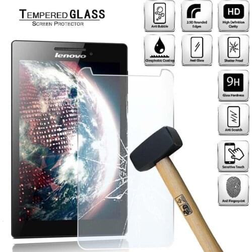 Tablet Tempered Glass Screen Protector Cover for Lenovo Tab 2 A7-10 A7-10F 7.0 Incn HD Eye Protection Breakage Tempered Film