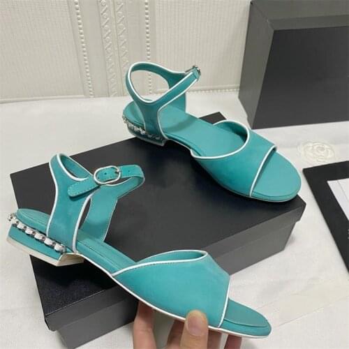 2021 Hot Women Sandalias Summer Zapatillas Mujer High Quality Women Sandals Flats Buty Damskie Nubuck Leather Chaussure Femme