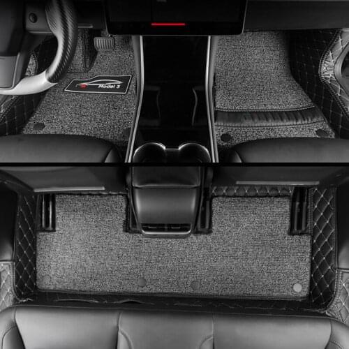 FOAL BURNING 3PCS car floor mats for Tesla Model 3 2014 2015 2016 2017 2018 Custom foot Pads automobile carpet car covers