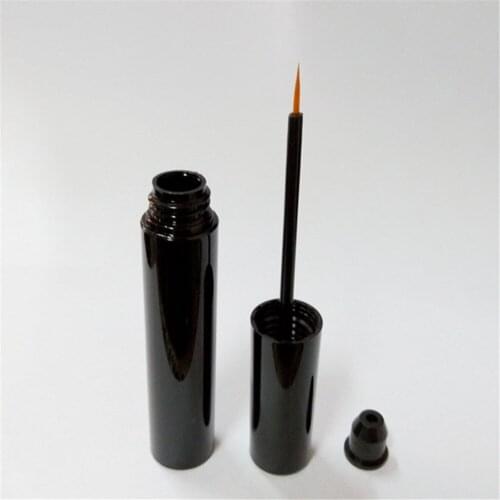 10ps 10ml Empty Black Eyeliner Container Bottle Tube with Brush,make Up Empty Liquid Eyeliner Bottle Applicator Refillable Ware