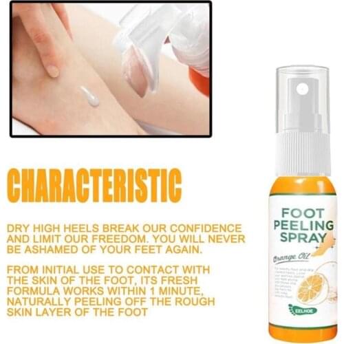 30/100ml Foot Peeling Spray Natural Orange Essence Foot Dead Hands Skin Whitening Mask Pedicure Foot Care Tool Exfoliator Y1R9