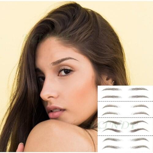 Eyebrow Tattoo Sticker 3D Fake False Eyebrows Long Lasting Super Waterproof 4 Styles Makeup Eye Brow Stickers 04