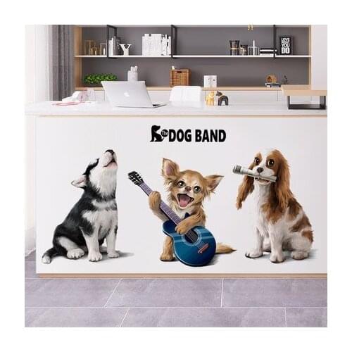Lovely Dog 3D Wallpaper PVC Wall Sticker 2019 New Creative Animal Home Decoration Posters and Prints for Living Room Bedroom Art