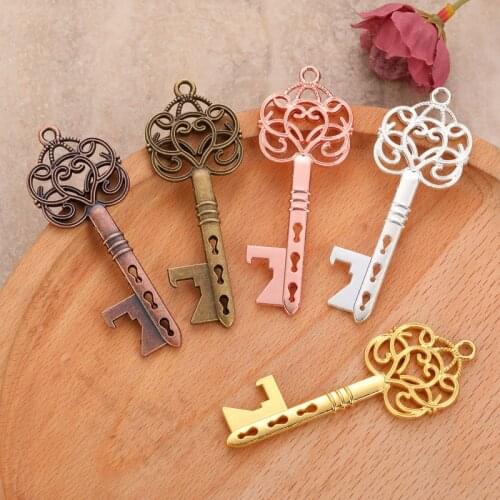 5pcs Key Shaped Bottle Opener Keychain Shaped Zinc Alloy Rose Gold Key Ring Beer Bottle Opener Unique Creative Gift. Beer Opener