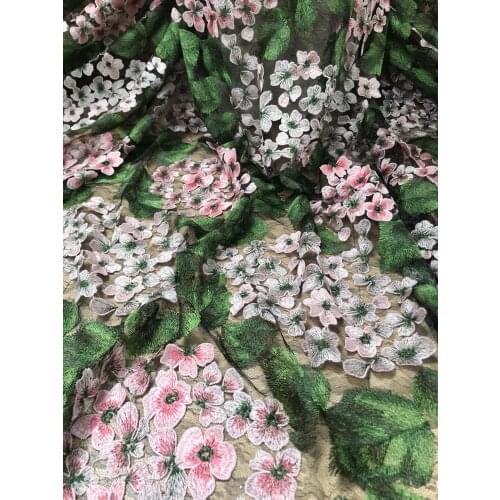 African Tulle Lace Fabric High Quality African French SYJ-30687 Lace Fabric Nigerian Embroidery Tulle