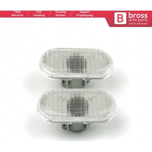 Bross Auto Parts BSP748 2 Pieces Side Indicator Lamp Left and Right 8200257884, 8200257884C2RC for Renault Clio MK2 2001-2006