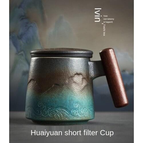 Strainer Tea Cup Personal Dedicated Tea Mug with Lid Creative Ceramic Office Tea Water Separation Tea Cup Coffee Mugs Coffee Cup