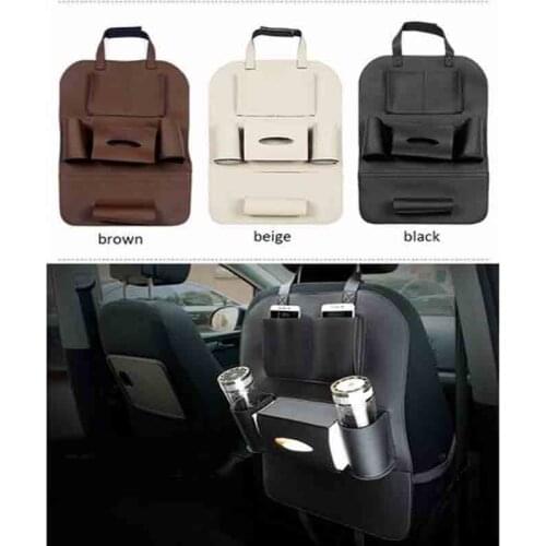 DNHFC High quality leather car seat back multi-functional storage bag For Volkswagen Passat B8 2016 2017