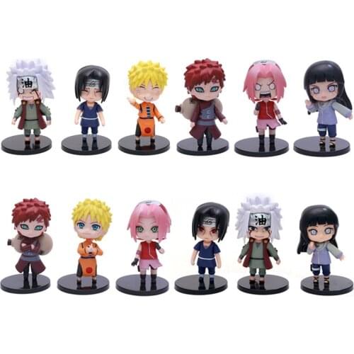 New6pcs/set PVC action figure Gaara Hyūga Hinata Haruno Sakura Jiraiya Uzumaki figure Q version model toys doll