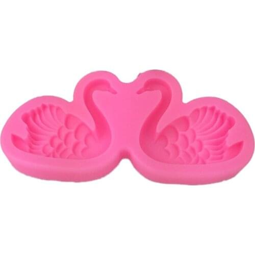 Swan shaped silica gel mould, chocolate turning sugar baking cake mould, gypsum DIY dropping glue, manual soap mould