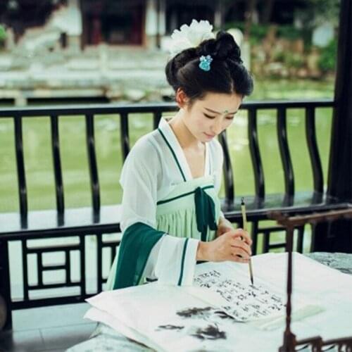 Hanfu Chinese Dance Costume For Women Tang Dynasty Clothes Traditional Ancient Dress Lady Festival Outfit Stage Clothing DC1129