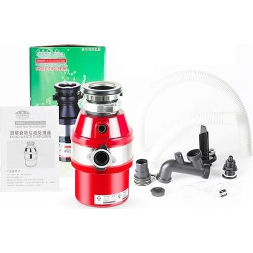 220V Kitchen Food Waste Processor Disposer Garbage Disposal Crusher 450W 1400ML