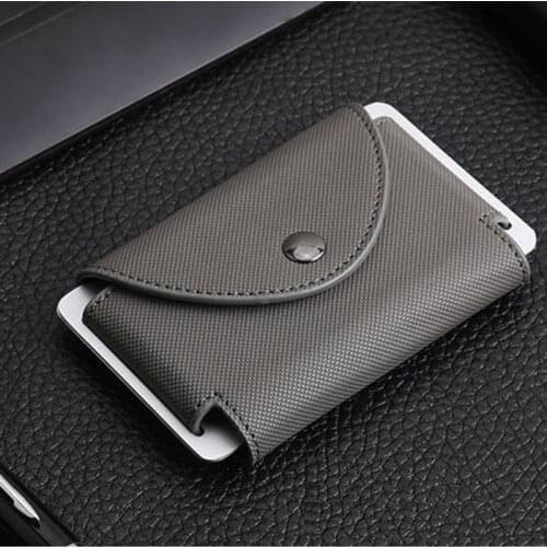 2020 Colorful Women Men Credit Card Holders Plaid PU Leather ID Bank RFID Card Holder Cash Coin Purses Mini Wallet Card Case