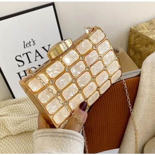 Square Crossbody bag 2021 Fashion New High quality Hard Box bag Womens Designer Handbag Chain Shoulder Messenger Bag