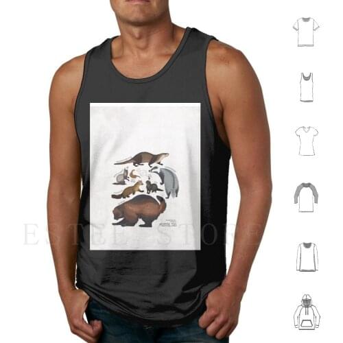 Mustelids Tank Tops Vest Sleeveless Mustelid Mustelids Weasel Ferret Badger Otter Animal Animals