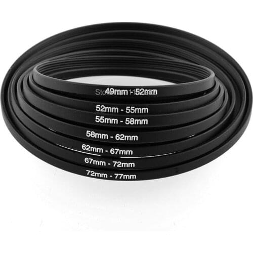 Metal Step Up Lens Adapter Ring Filter Step up 37mm 49mm 52mm 55mm 58mm 62mm 67mm 72mm 77mm for Canon for nikon for Sony Camera