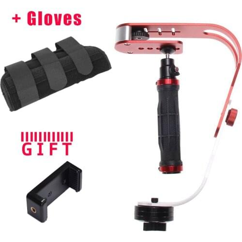 Mini handheld stabilizer Video Steadicam for Digital Camera HDSLR DSLR Camcorder DV Mobile Phone + Gloves free shipping