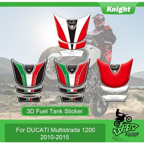 Motorcycle 3D anti-slip anti-scratch fuel tank sticker fish bone protection decal for Ducati Multistrada 1200 2010-2014