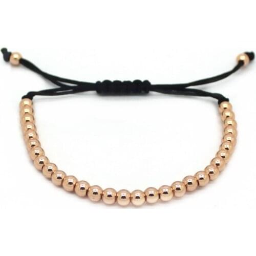 2016 New Hot Fashion Charm Mens Bracelets Braiding Gold Plating 4mm Round Beads Micro Pave CZ Beads Northskull Bracelets