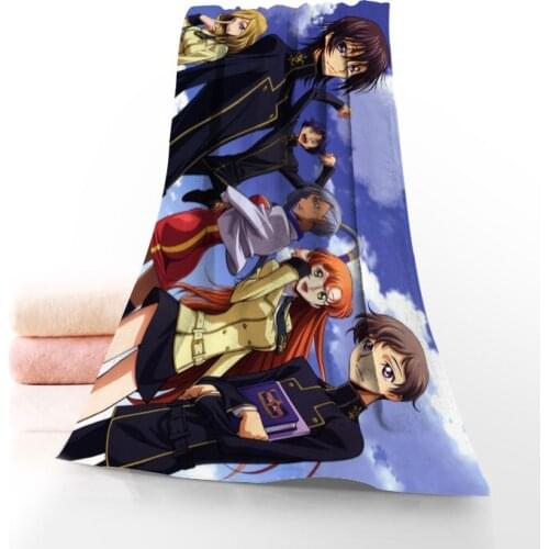 New Custom Code Geass Towel Printed Cotton Face/Bath Towels Microfiber Fabric For Kids Men Women Shower Towels 70X140cm