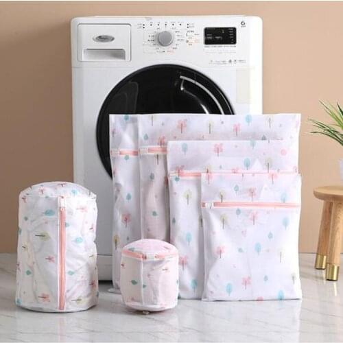 2020 New Arrival Zippered Laundry Wash Bag Foldable Mesh Net Dirty Clothes Socks Washing Bags Useful Bra Underwear Laundry Bag