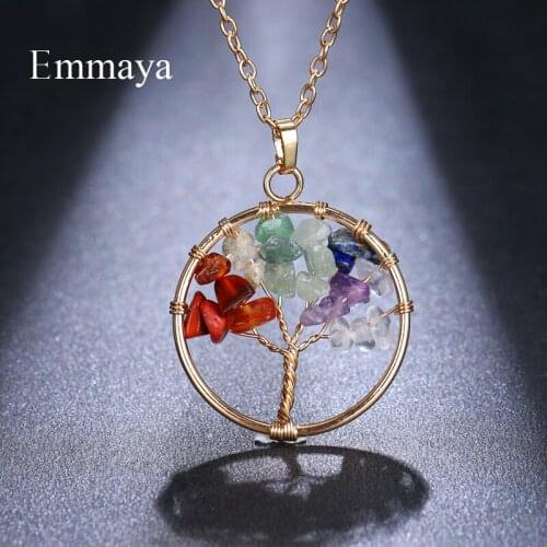 EMMAYA New Arrival Brilliant Multiple Choices Lovely Life Tree Necklace Pendant Natural Style Ladies Party ingeniou Gift