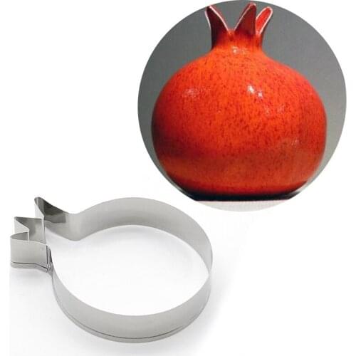 Pomegranate Cookie Cutter Stainless Steel Biscuit Cut Mold Baking Fruit Cut Cake Mold Embossing Printing Die