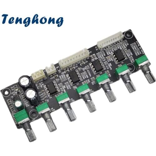 Tenghong 12V 5.1 Digital Power Audio Preamplifier Board Dual Power Supply Audio Preamp Board Adjustable Frequency With IC Block