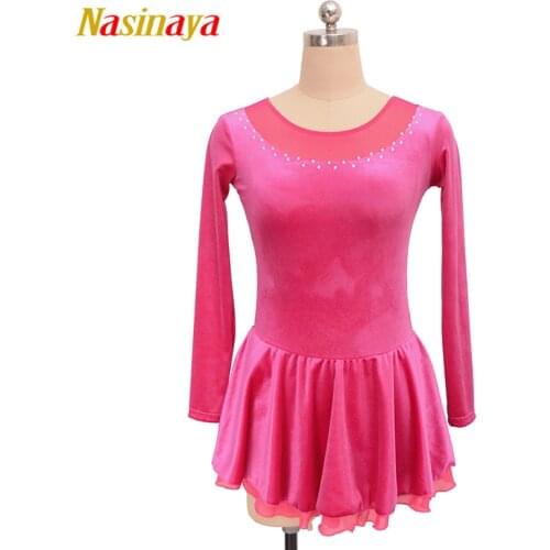 Nasinaya Figure Skating Dress Customized Competition Ice Skating Skirt for Girl Women Kids Patinaje Gymnastics Performance 43