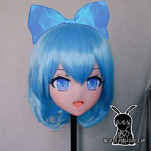 RK91)Top Quality Handmade Female Resin Cosplay Japanese Role Play Kigurumi Mask Crossdresser Doll Transgender Mask