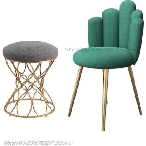 Light Luxury Makeup Chair Beauty Nail Net Celebrity Chair Nordic Simple Creative Restaurant Bedroom Chair Dressing Stool