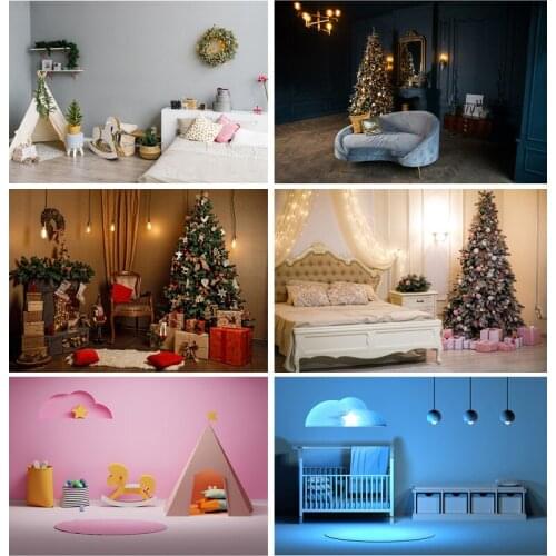 SHENGYONGBAO Art Fabric Photography Backdrops Wood planks Christmas bay newborn Theme Photo Studio Background 191027SS-01