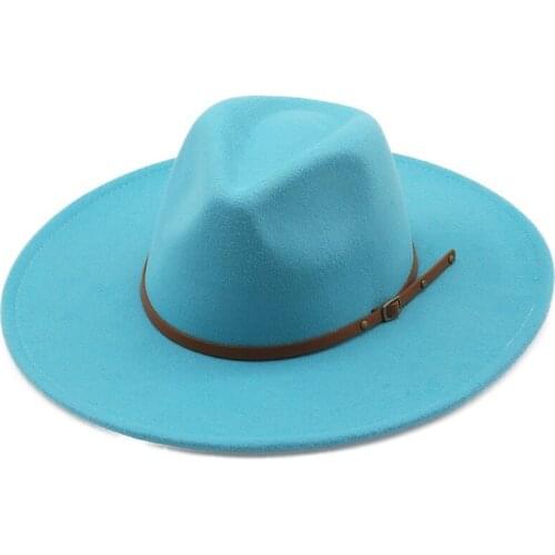 Large Felt Fedora Hats Formal Top Hat for Women Men Fedoras Bulk Woman Man Jazz Panama Cap Female Male Big Wide Brim Caps 2021