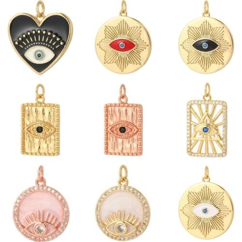 Turkish Evil Blue Eyes Diy Pendant Charms for Jewelry Making Supplies Cute Earrings Charms Gold Designer Nail Phone